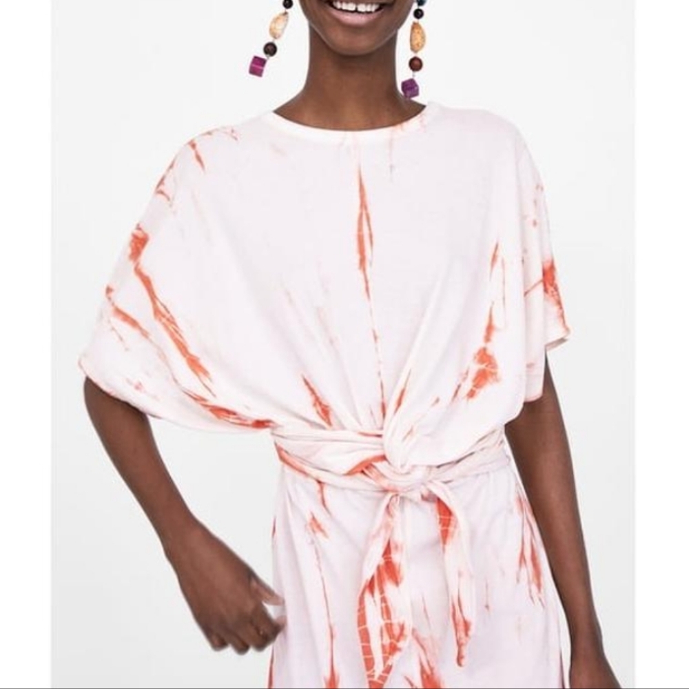 ZARA Cotton Maxi T-Shirt Dress - Picture 3 of 9